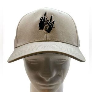 NWT The Hideout Gray Baseball Cap “Fill in the Blanks” Embroidered strap Back